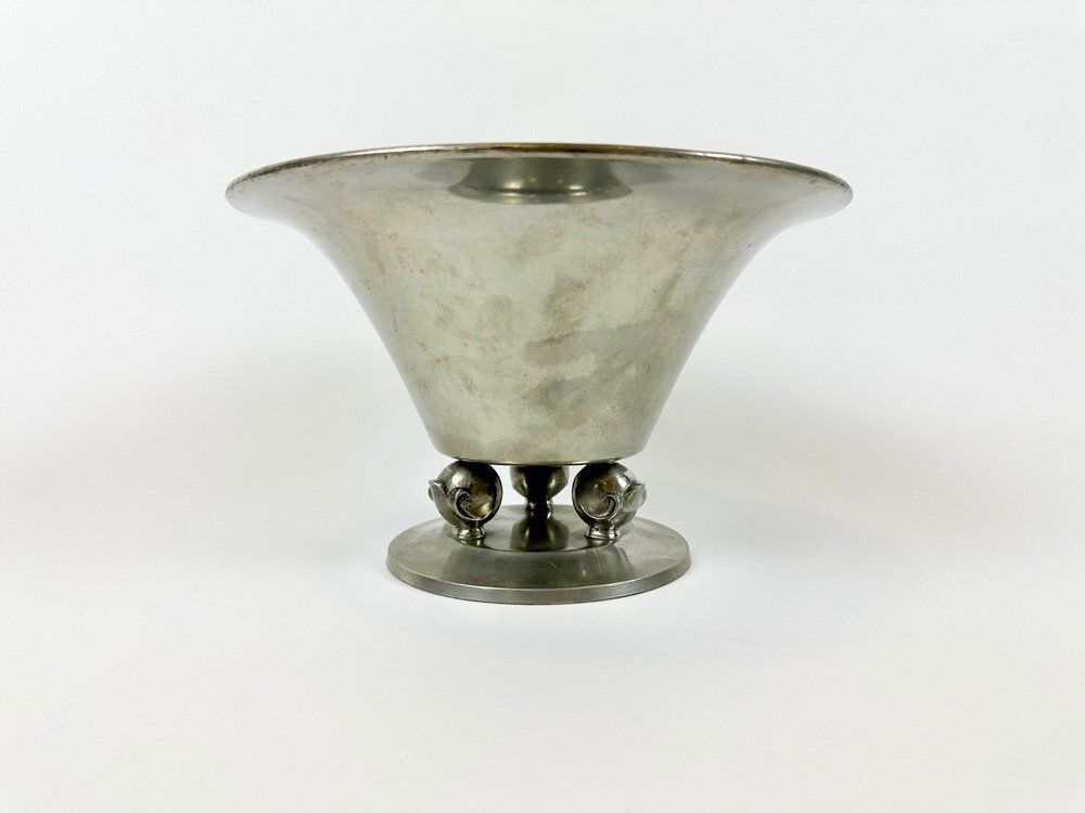Swedish Art Deco Pewter Bowl By Edvin Ollers For Schreuder & Olsson, 1944 photo furniture