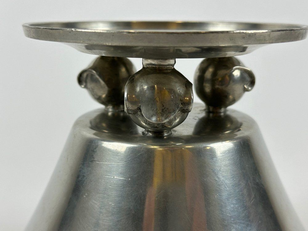 Swedish Art Deco Pewter Bowl By Edvin Ollers For Schreuder & Olsson, 1944 photo vinterior