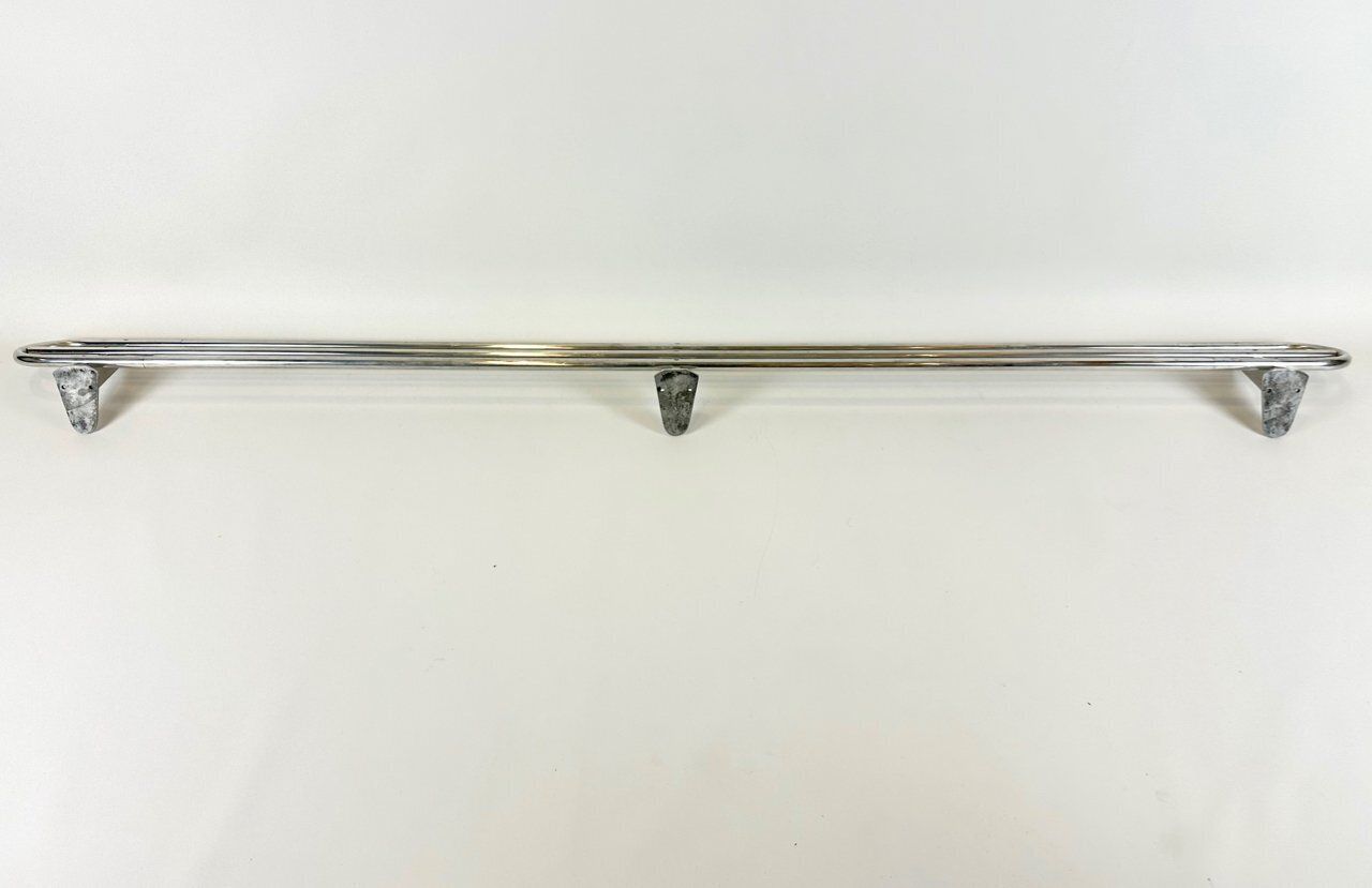 Long Bauhaus Wall Mounted Shelf In Tubular Aluminum, 1940s photo Furniture
