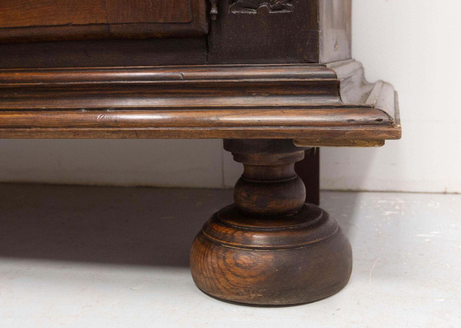 2379.0 Spanish Oak Cabinet Deux Corps Buffet Gothic Revival, Late 19th Century photo