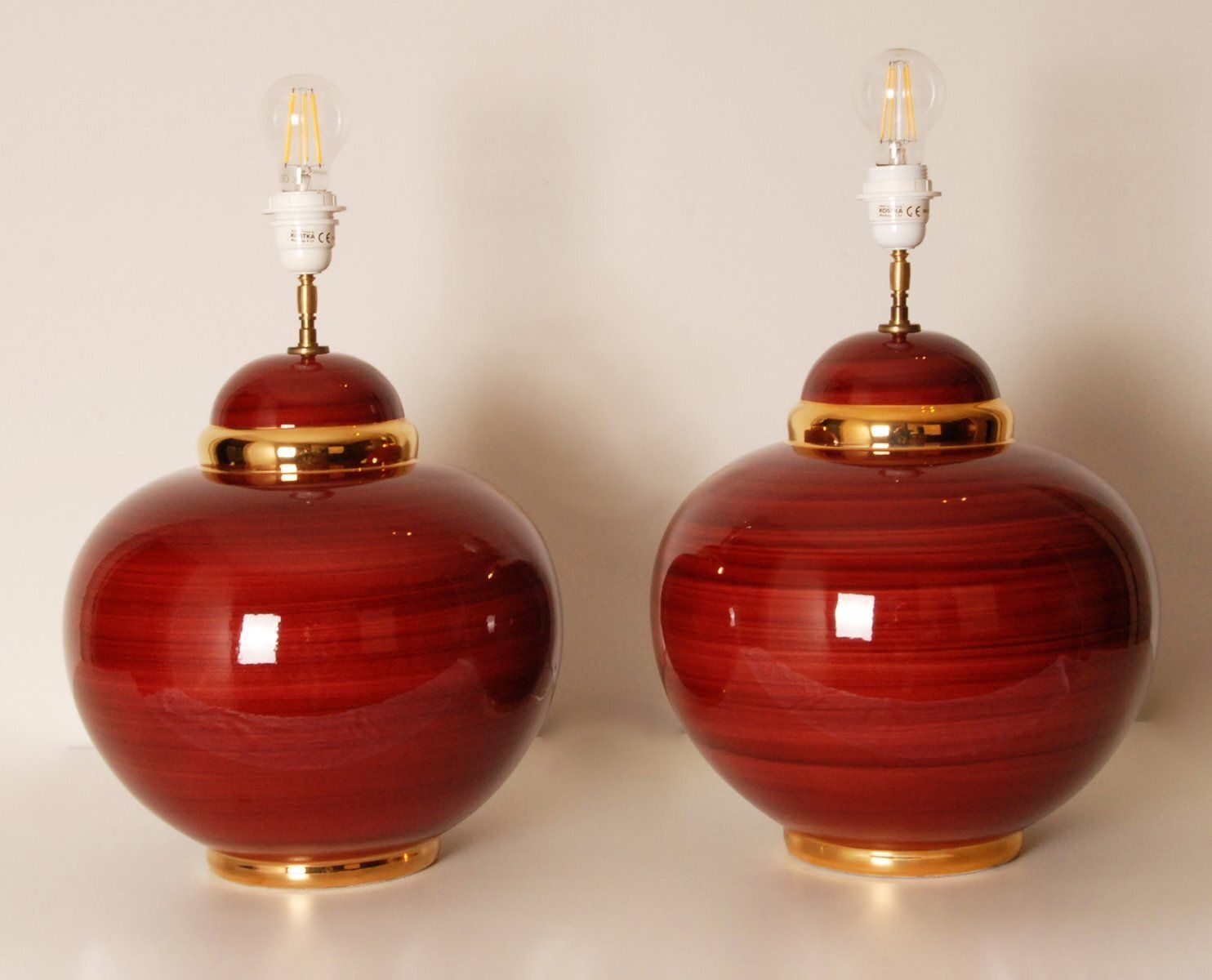 Vintage Table Lamps In Ceramic By Kostka, 1970s, Set Of 2 photo Lighting