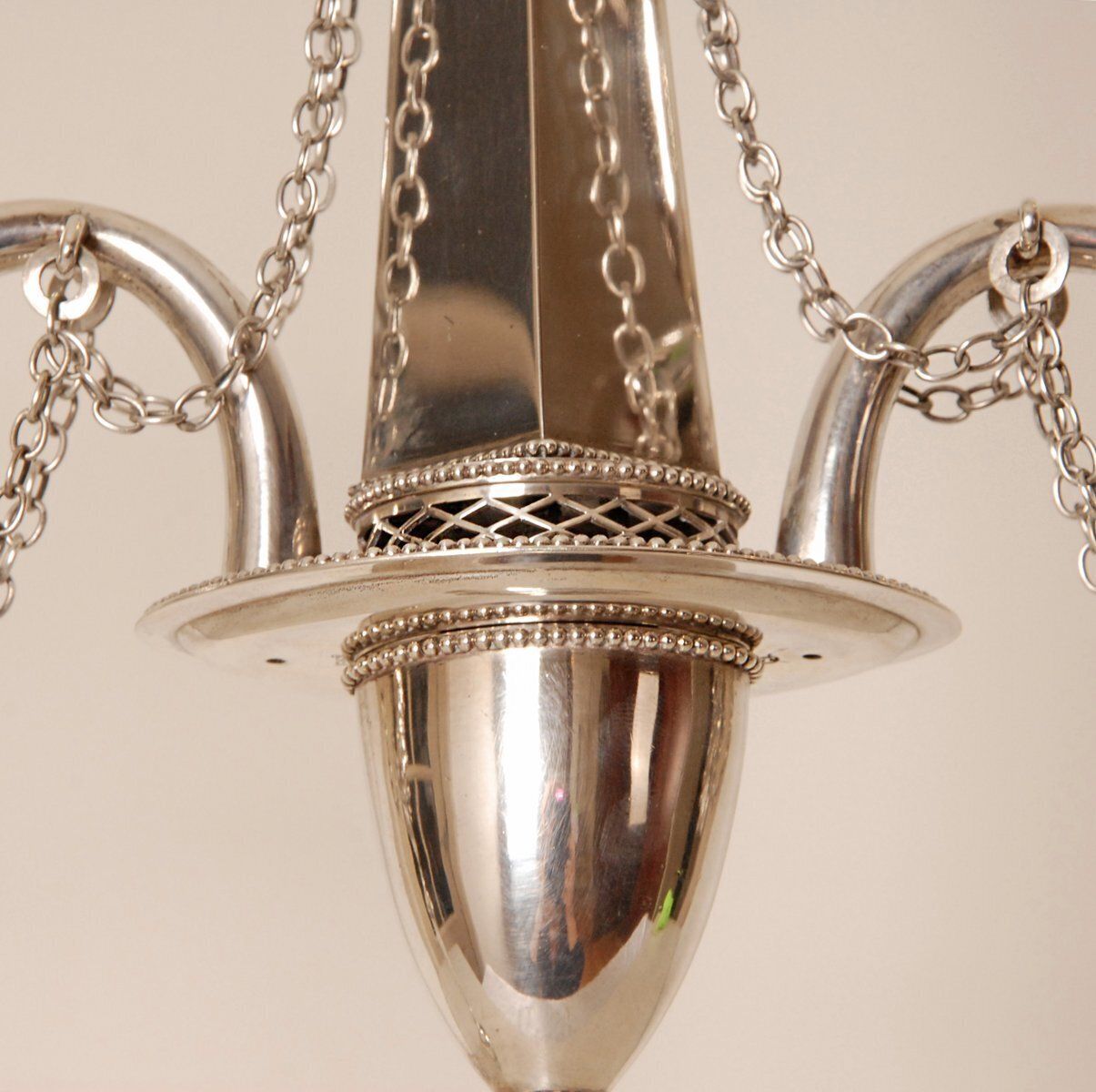 Home Decor Antique Empire Sterling Silver Candleholders, 1853, Set Of 2 photo
