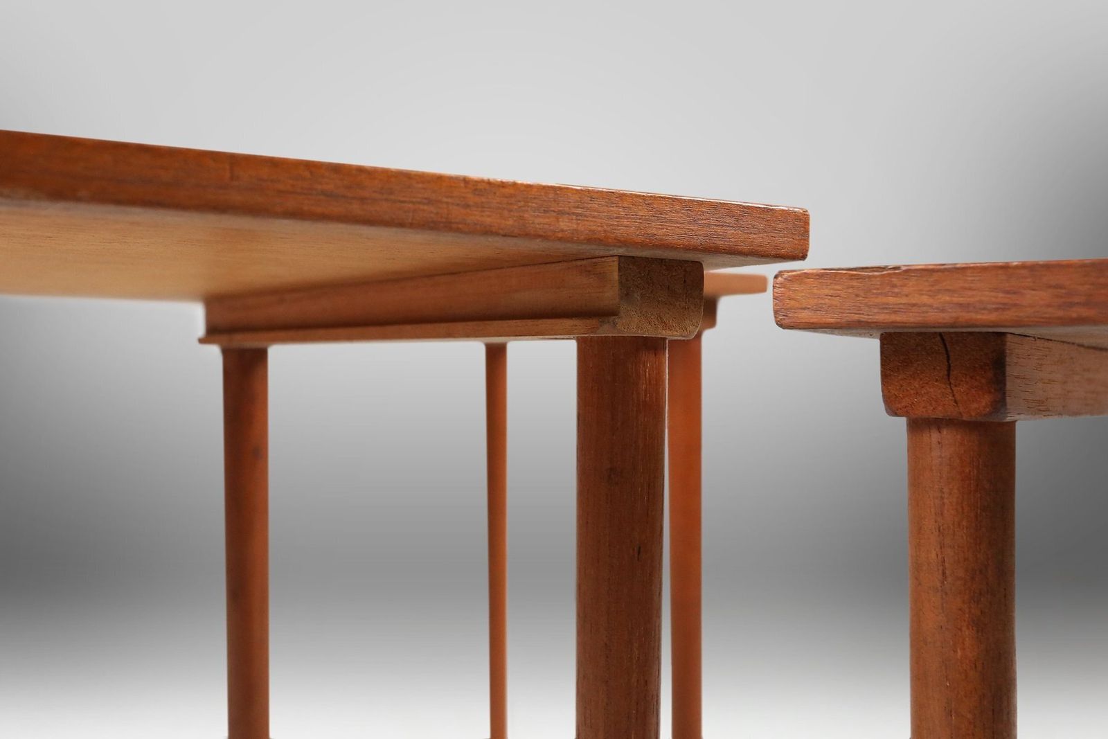 Scandinavian Teak Nesting Tables, Denmark, 1960s, Set Of 3 photo vintage