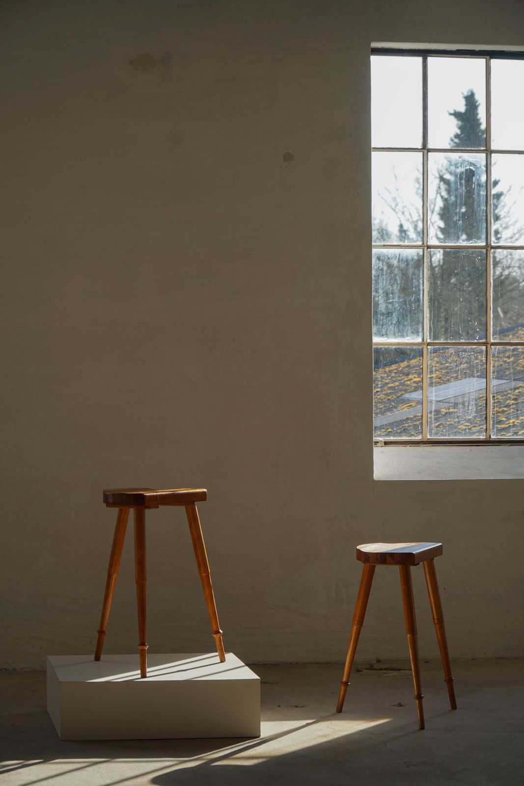 Tripod Bar Stools In Solid Pine, By A Danish Cabinetmaker, Mid Century, 1960s photo furniture