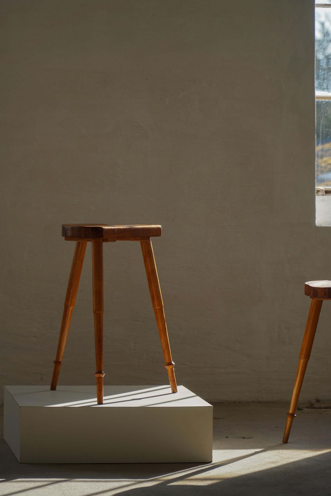 Furniture Tripod Bar Stools In Solid Pine, By A Danish Cabinetmaker, Mid Century, 1960s photo