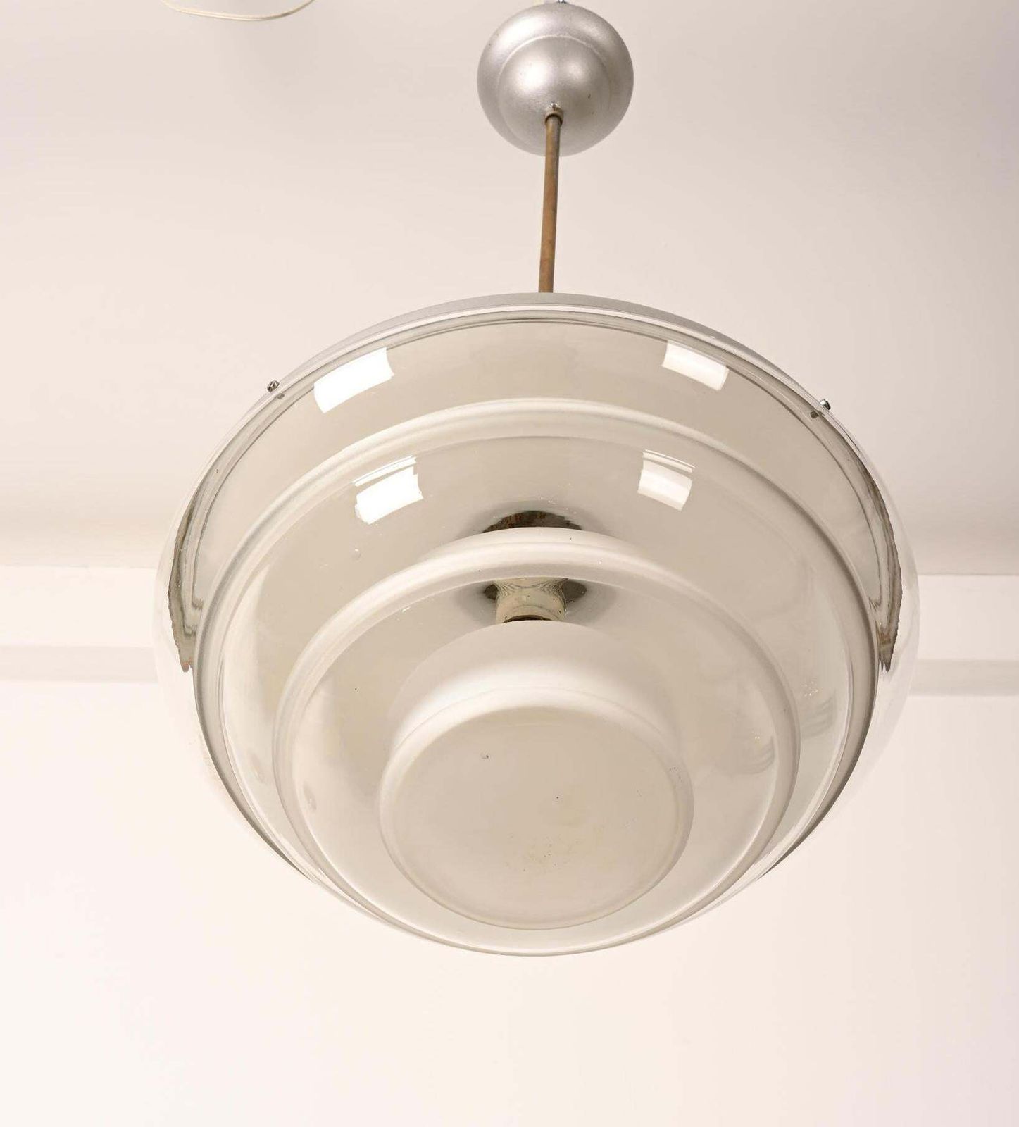 photo furniture Large Bauhaus Opaline Glass Pendant By Karl Gustaf Lindesvärd