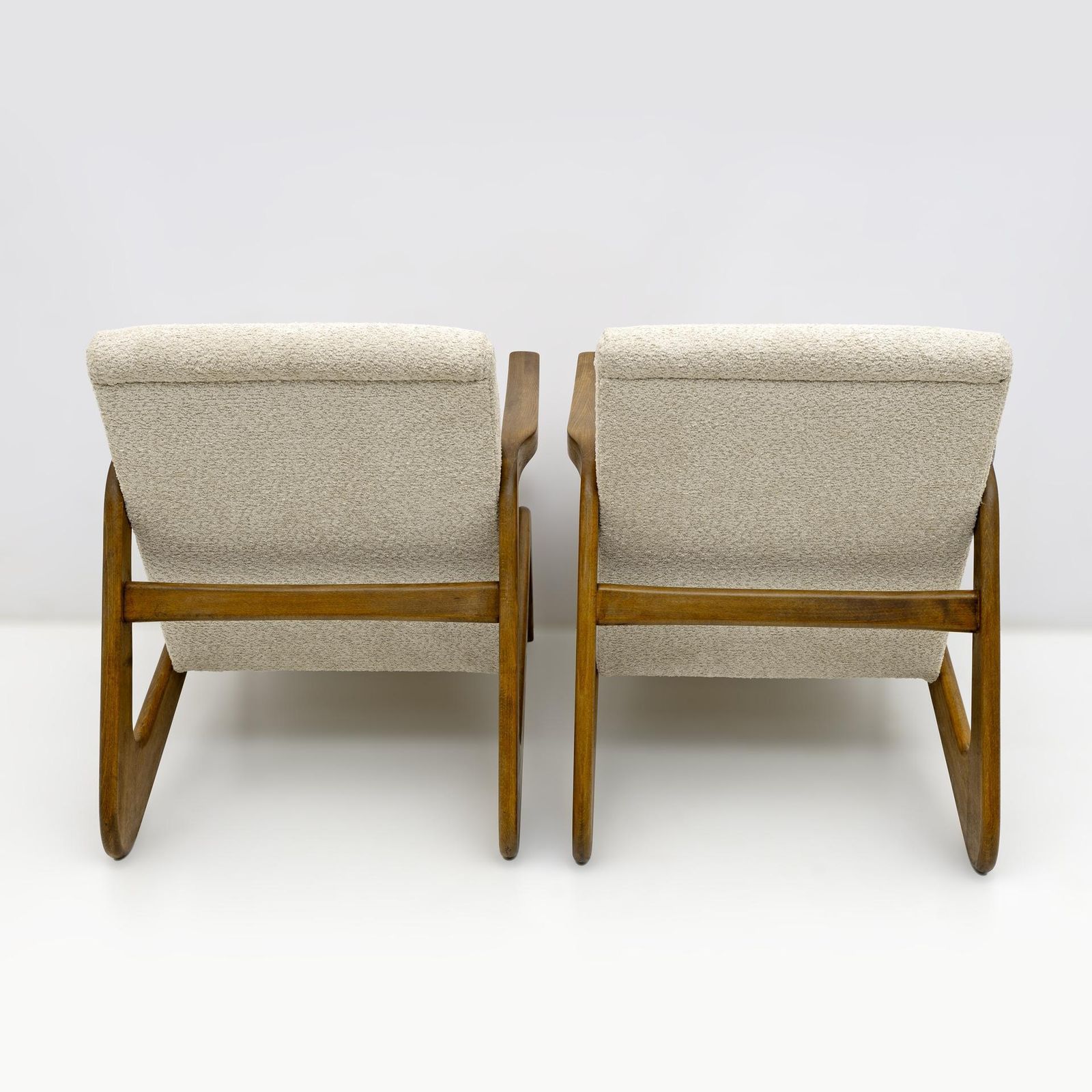 Pair Of Mid Century Modern Italian Bouclé Lounge Chairs photo buy