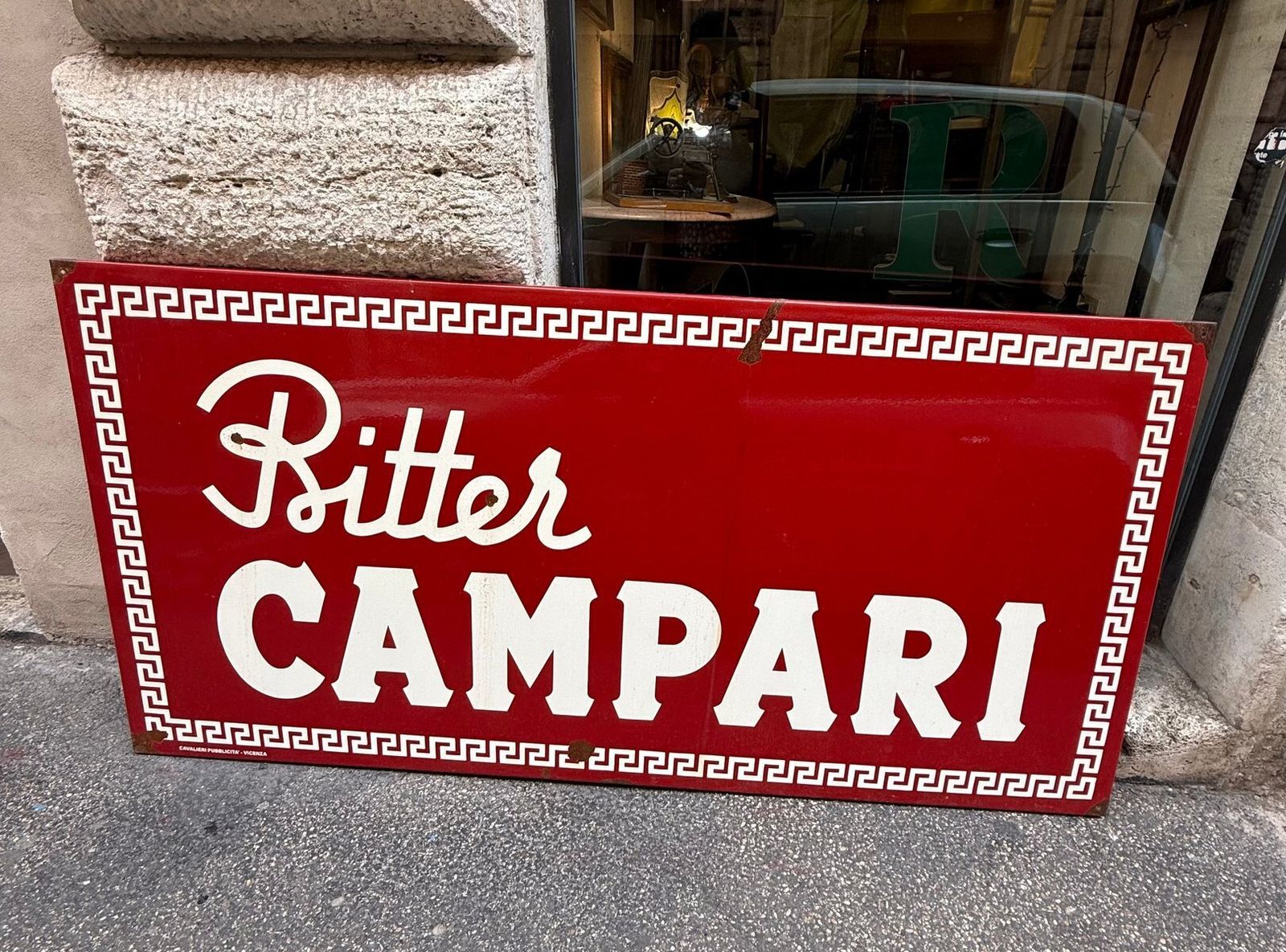 Bitter Campari Sign In Enameled Metal, 1960s photo furniture