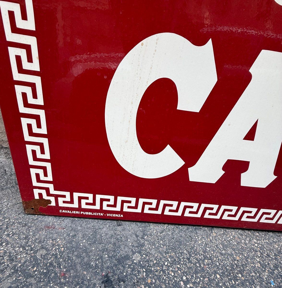 Bitter Campari Sign In Enameled Metal, 1960s photo Home Decor