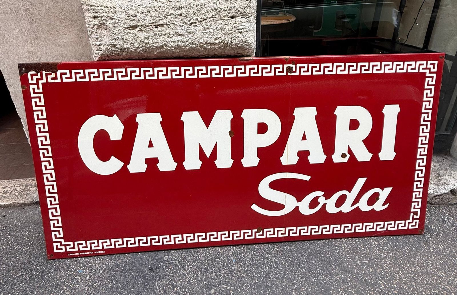 Campari Soda Sign In Enameled Metal, 1960s photo furniture