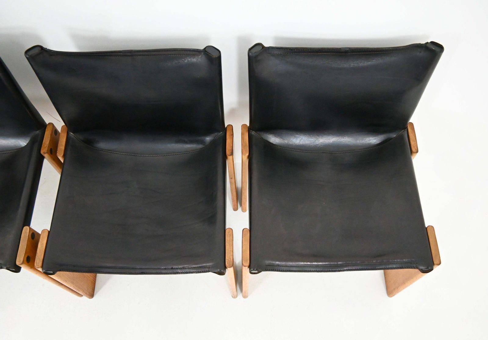 photo for sale Monk Dining Chairs By Afra & Tobia Scarpa For Molteni, 1970s, Set Of 4