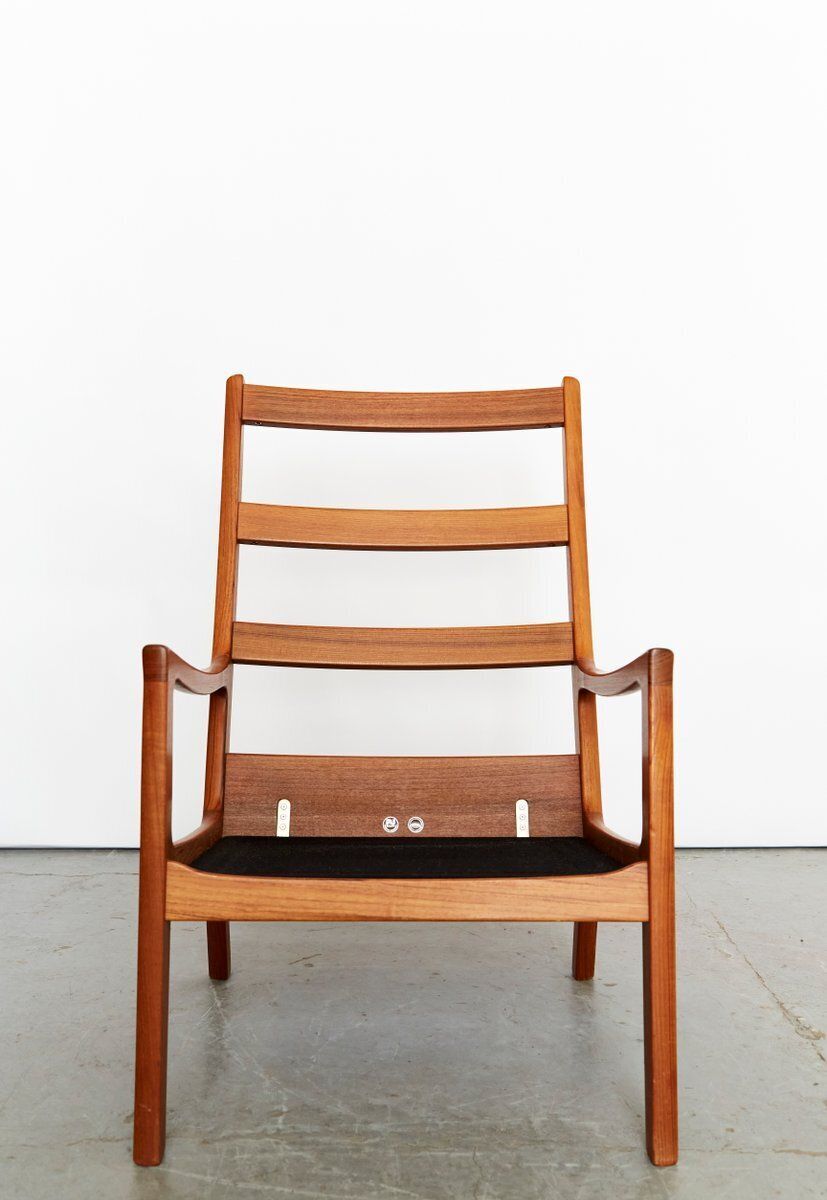 Mid Century Modern Teak Senator Highback Chair By Ole Wanscher For Poul Jeppesen, 1960s photo 1081.0