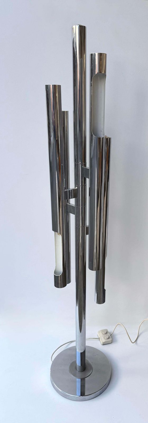 photo vinterior Floor Lamp Organ By Gaetano Sciolari, Italy, 1970s
