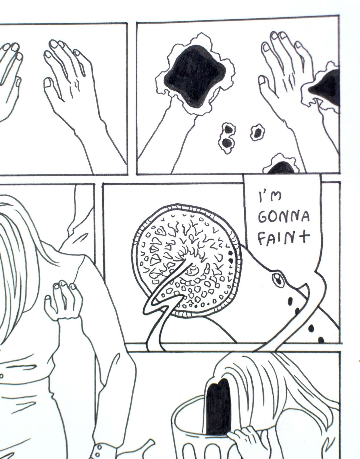 Herta Balodefainting. A Comic, By Herta Balode. 2023. Rapidograph, Marker. 21x30 Cm. Signed2023 photo furniture