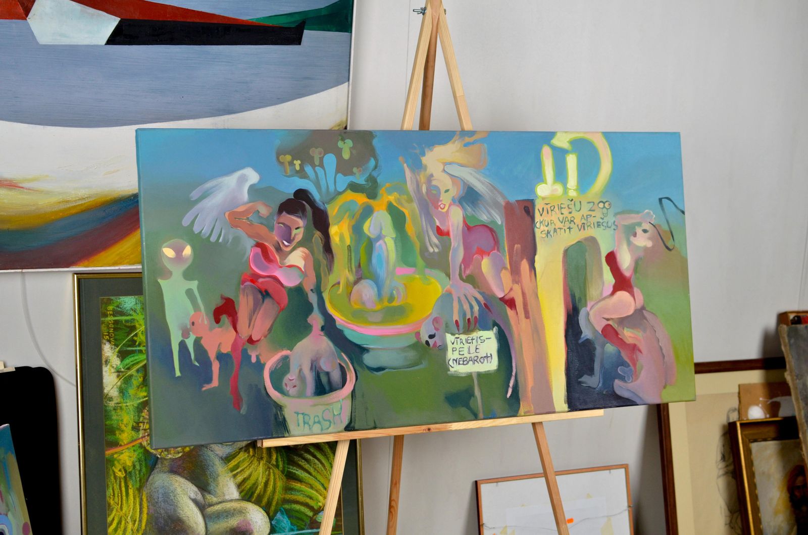 photo furniture Herta Balodezoo Of Men, By Herta Balode. 2025. Oil On Canvas. 60x120 Cm. Unsigned2025