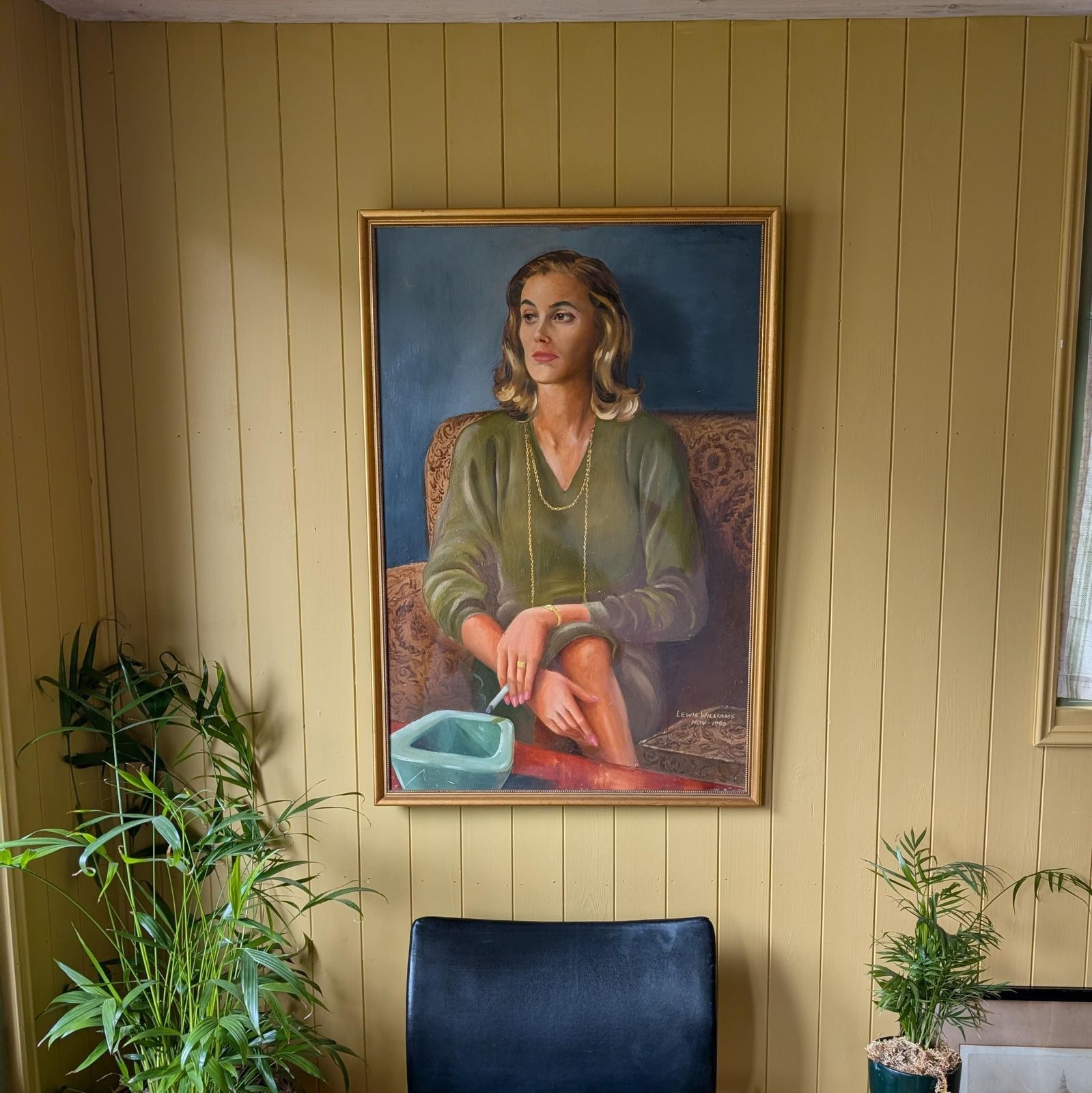 1960s Oil Portrait "The Socialite"