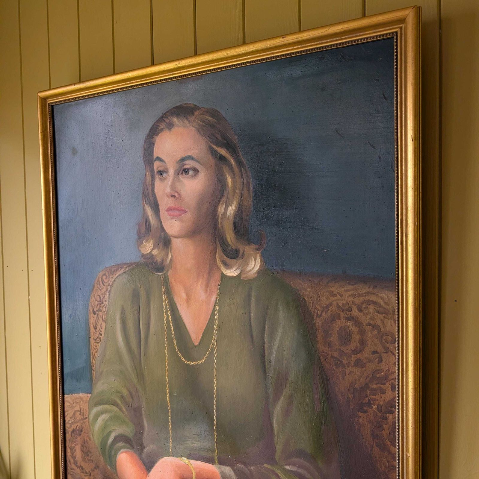 1960s Oil Portrait "The Socialite" photo 410.0