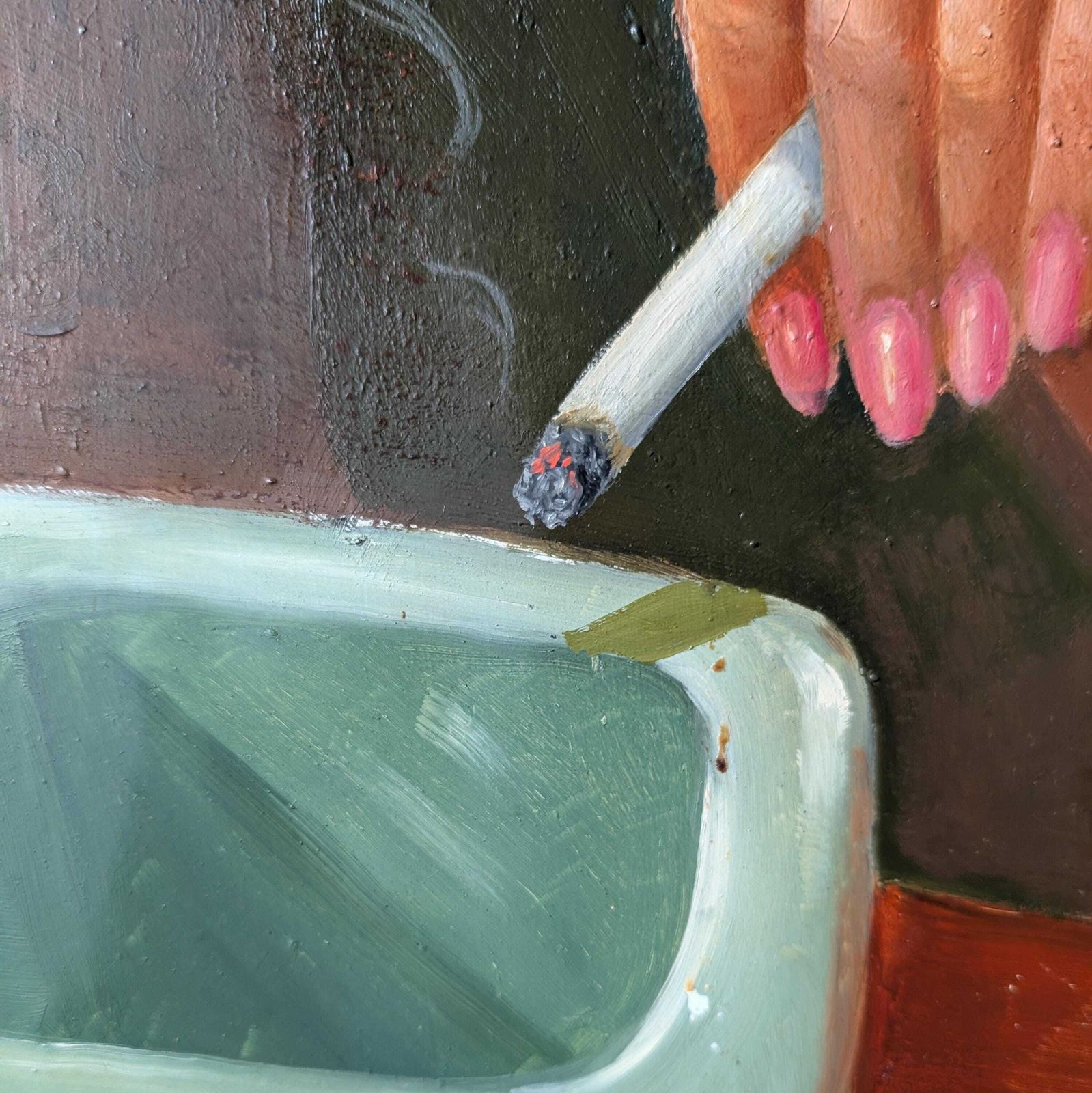 1960s Oil Portrait "The Socialite" photo vinterior