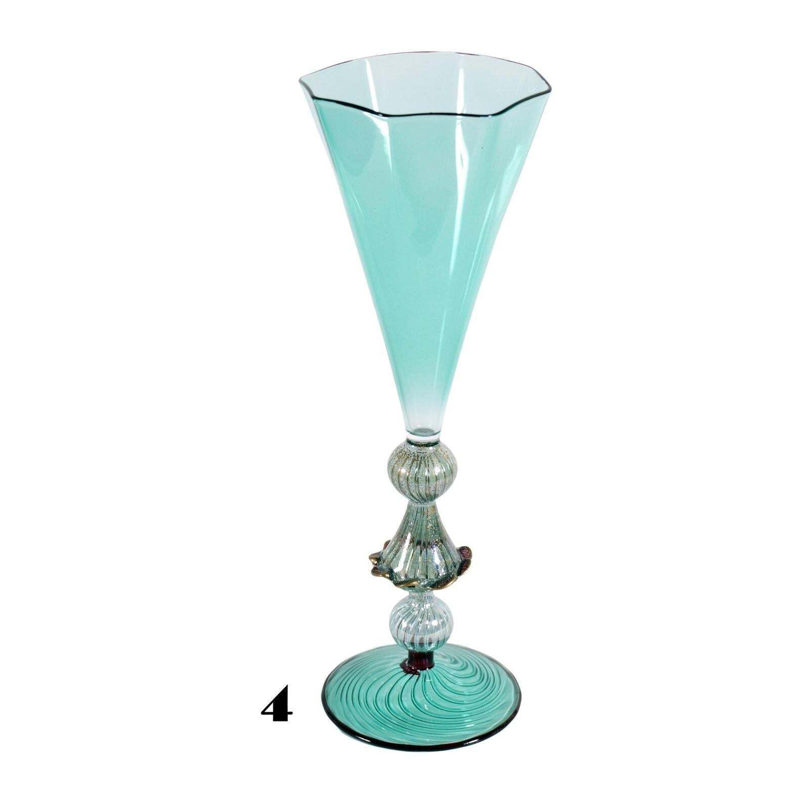 Set Of 17 Murano Art Glass Goblets In Art Deco Taste, Italy, Circa 1930 1940 photo 1996.0