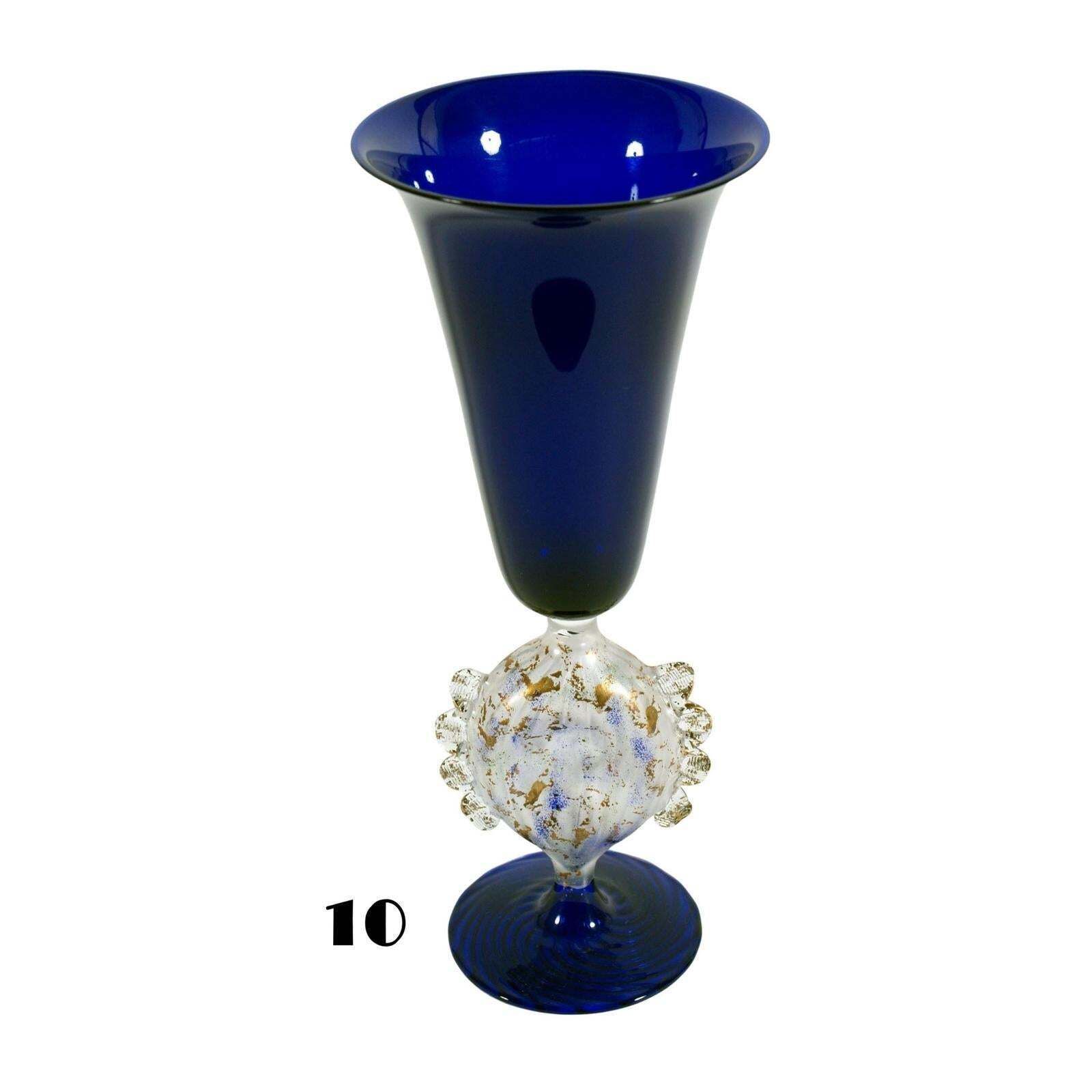 Home Decor Set Of 17 Murano Art Glass Goblets In Art Deco Taste, Italy, Circa 1930 1940 photo