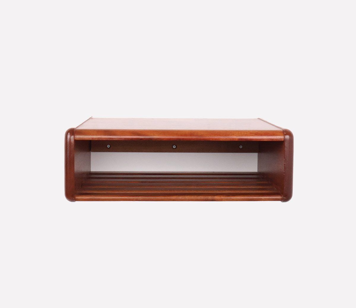 Vintage Floating Wooden Wall Bedside Tables, 1960s, Set Of 2 photo vintage