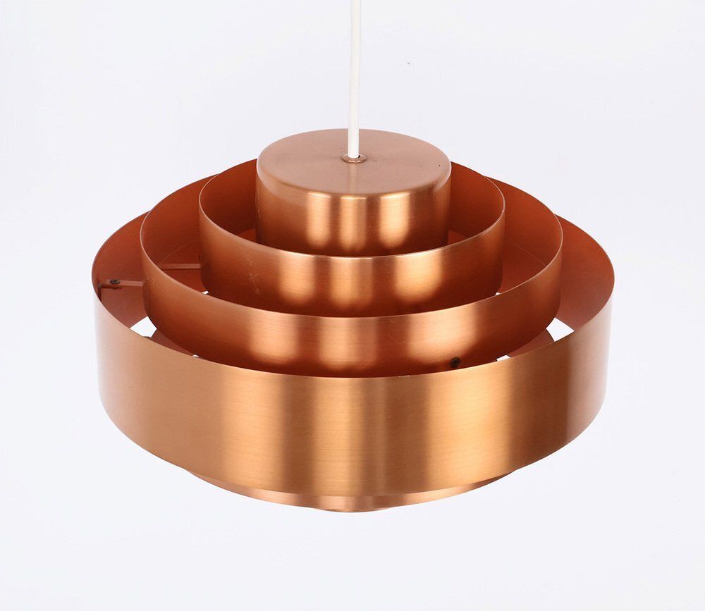 Ultra Pendant Lamp In Copper By Jo Hammerborg For Fog & Mørup, 1960s photo Lighting