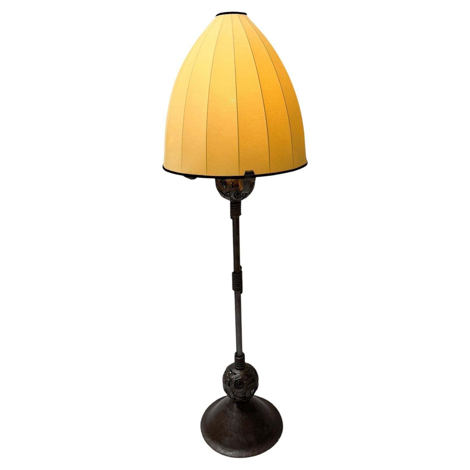 Art Deco Amsterdamse School Floor Lamp By Amsterdamsche Kunstsmederij, 1920s