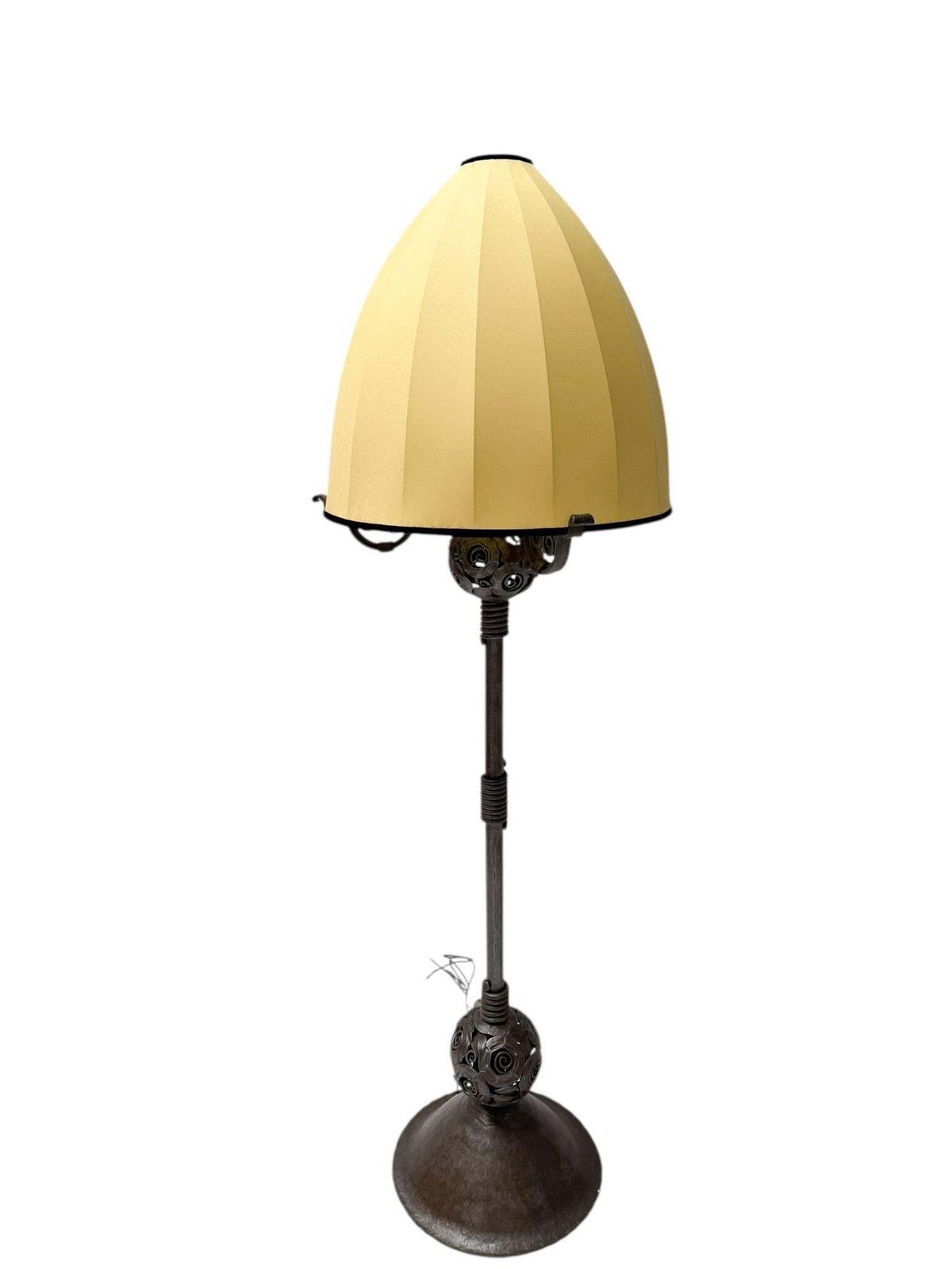 Art Deco Amsterdamse School Floor Lamp By Amsterdamsche Kunstsmederij, 1920s photo for sale