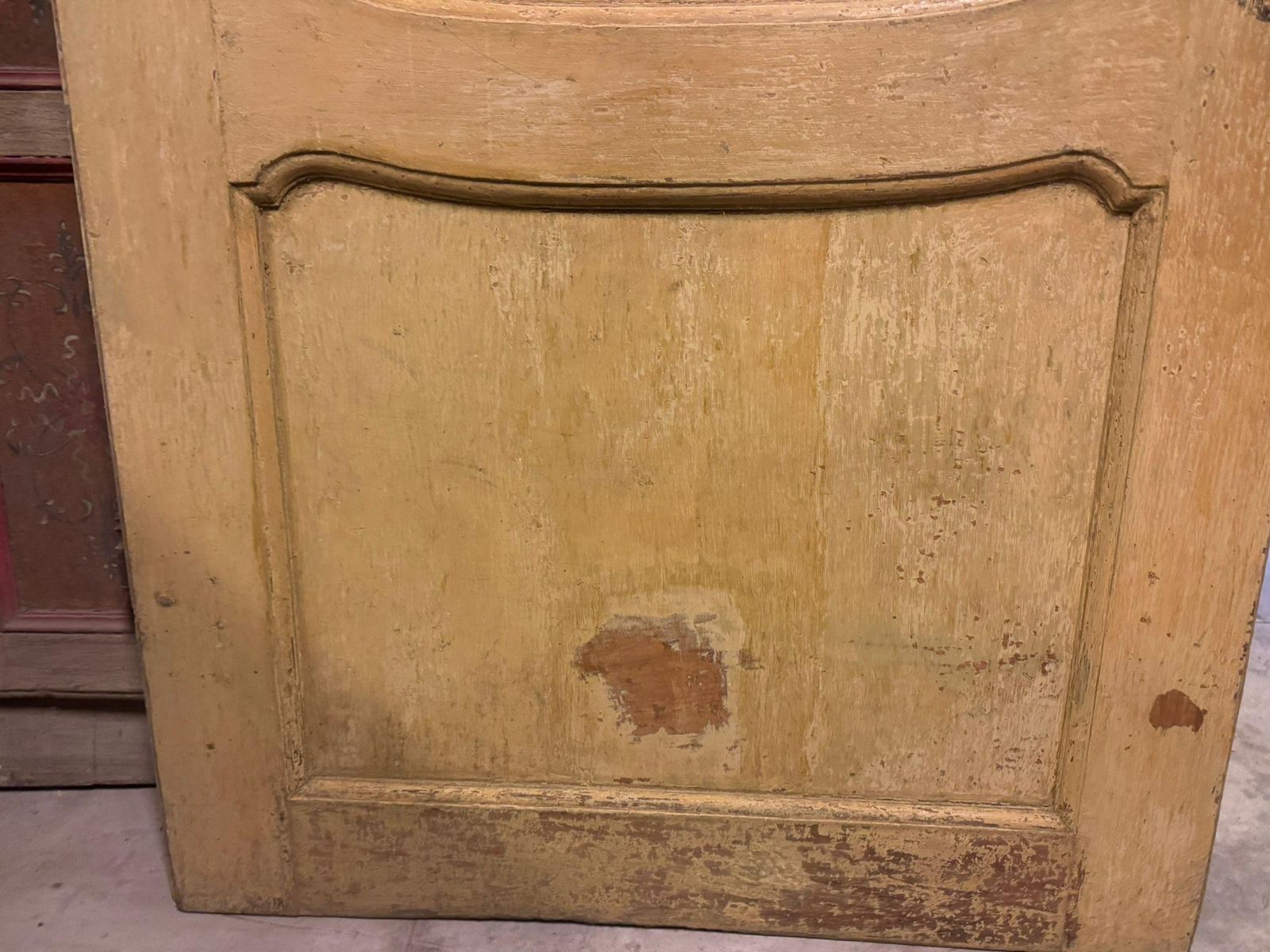 Interior Notary Office Door, Painted And Lacquered Yellow, Italy photo buy