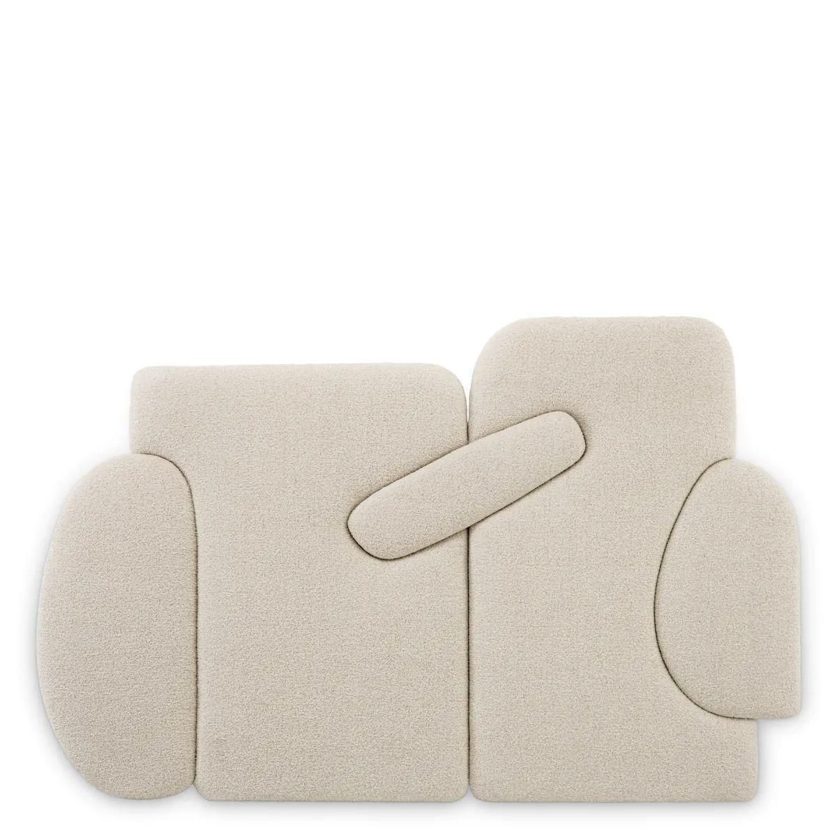 Off White Fabric Upholstered Headboard photo furniture