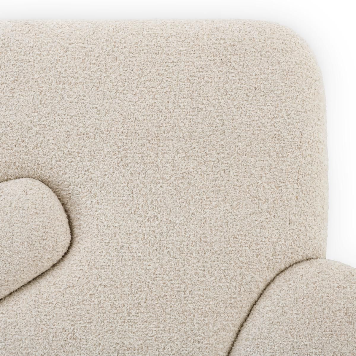 Off White Fabric Upholstered Headboard photo Furniture