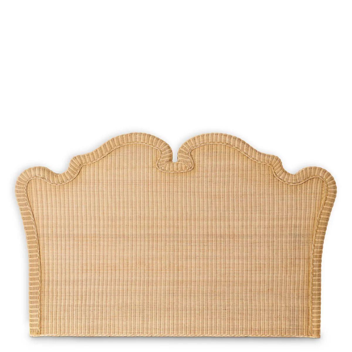 Natural Rattan And Solid Wood Headboard photo furniture