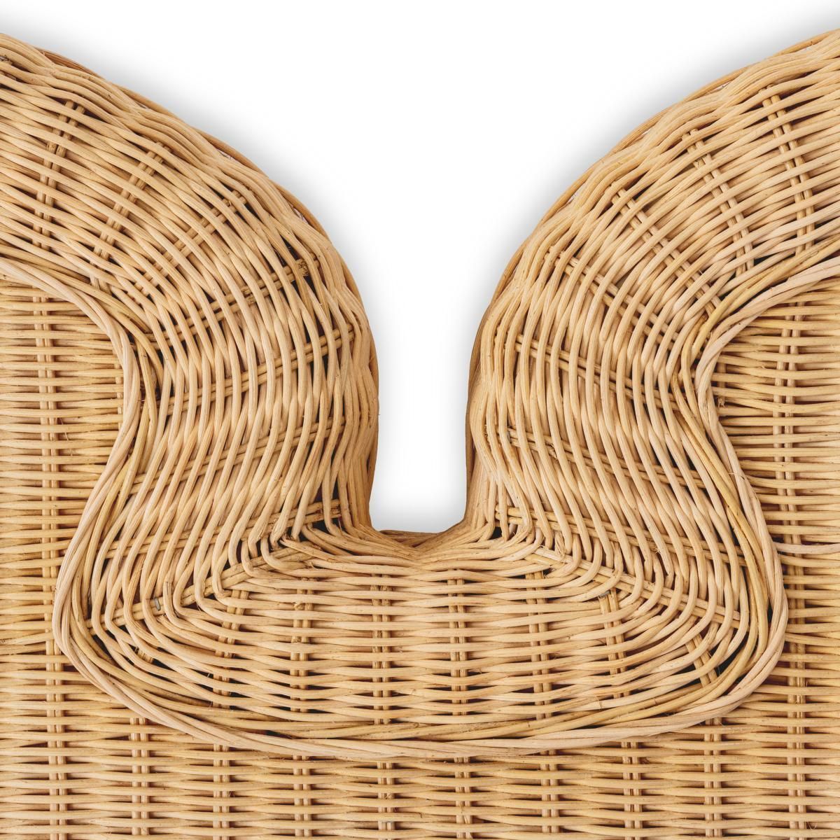 Natural Rattan And Solid Wood Headboard photo vinterior