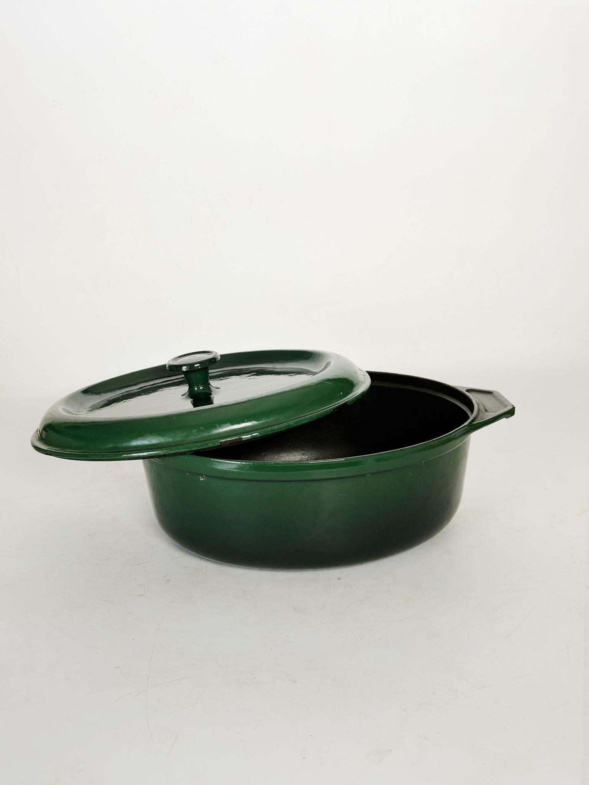 Green Cast Iron Casserole Dish, France, 1970 photo for sale