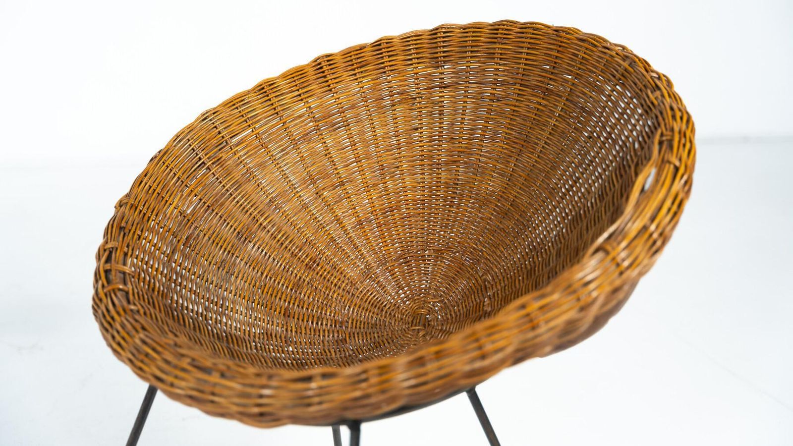 Furniture Mid Century Rattan Armchair   3 Available photo
