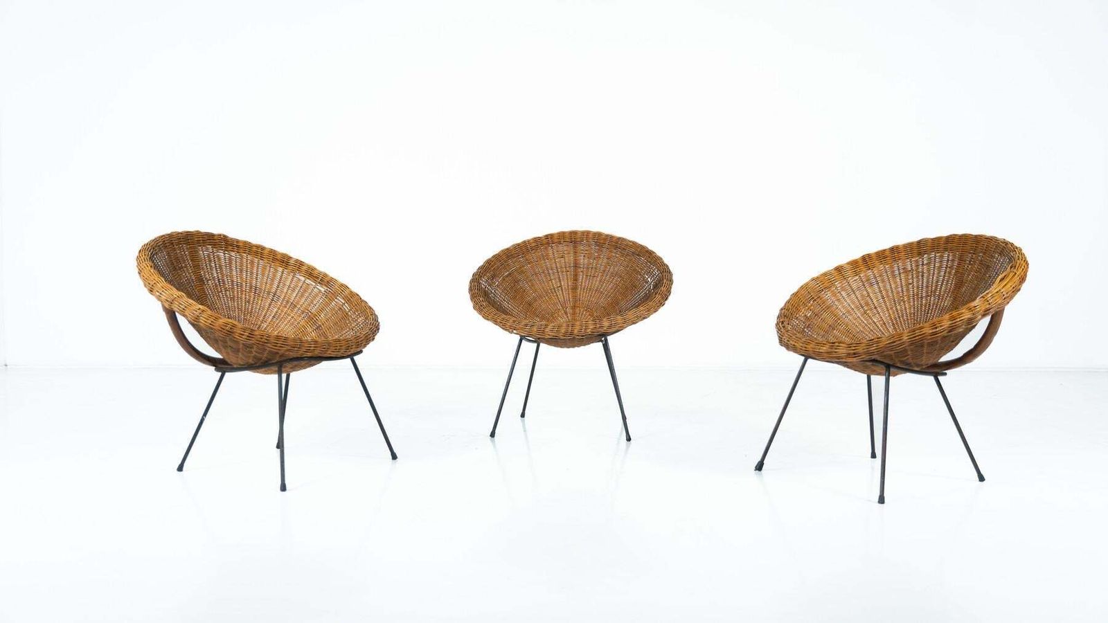 photo buy Mid Century Rattan Armchair   3 Available