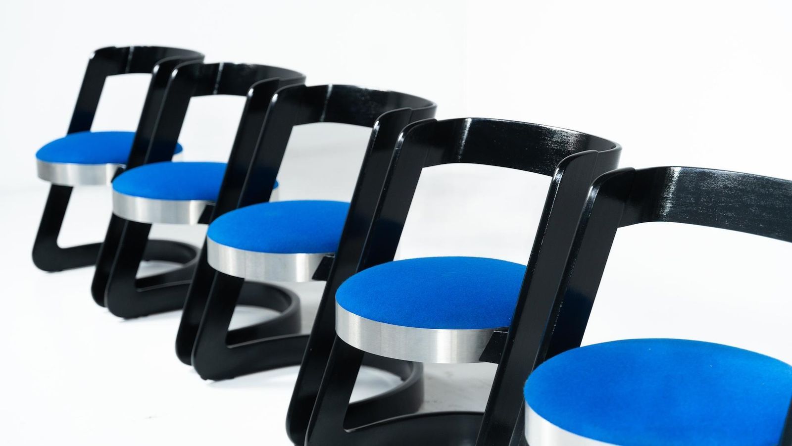 Set Of 6 Chairs By Willy Rizzo For Mario Sabot, Italy, 1970s   New Upholstery photo for sale