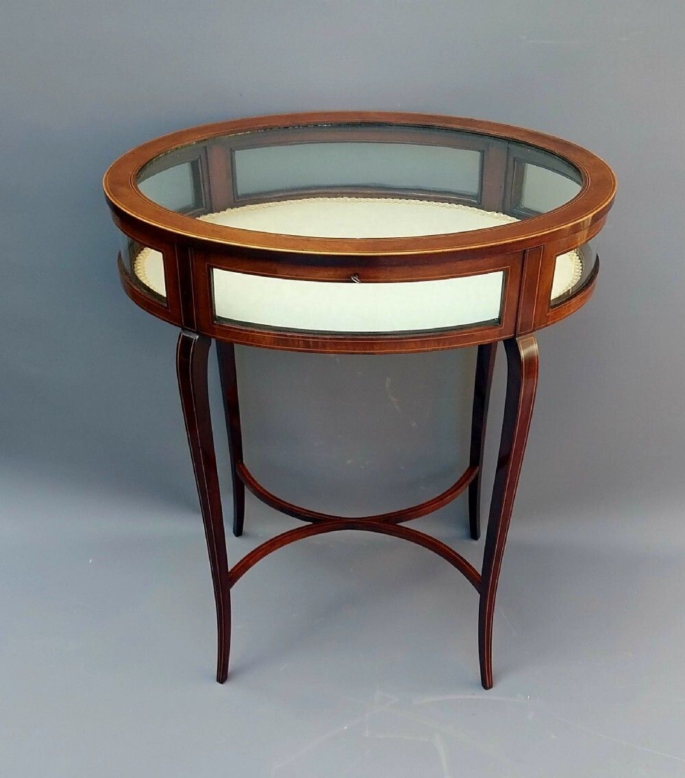 Edwardian Mahogany Bijouterie Display Table Vitrine photo Furniture