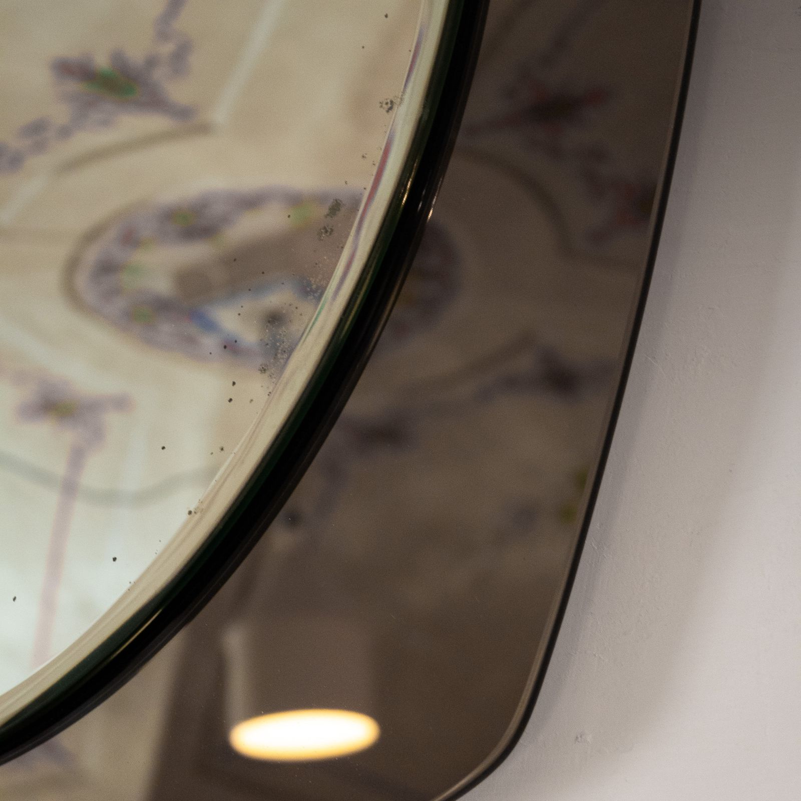 Mid  Century Modern Beveled Glass Wall Mirror, Italy 1970s photo buy