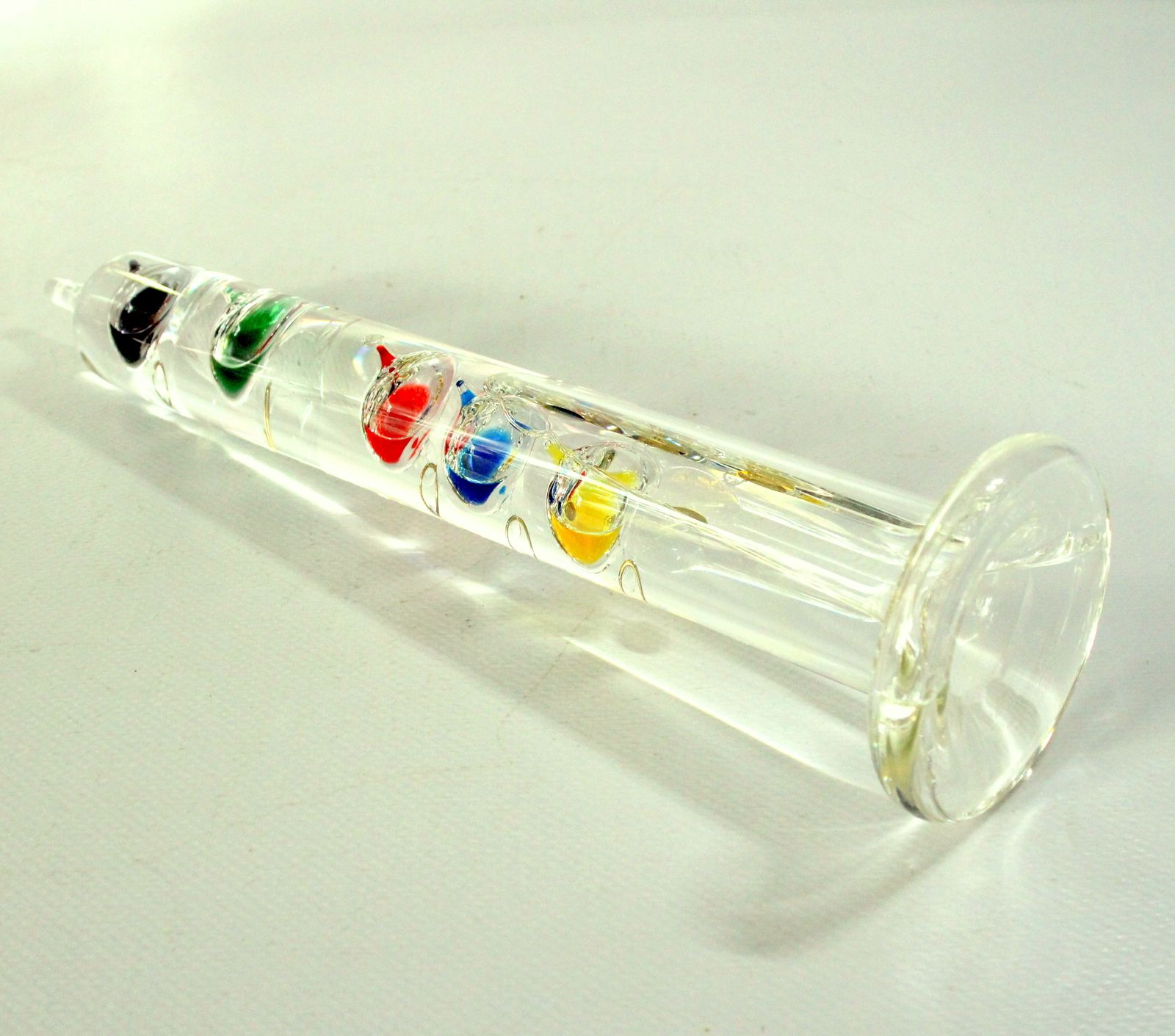 Galileo Glass Thermometer Handblown   Vintage photo vinterior