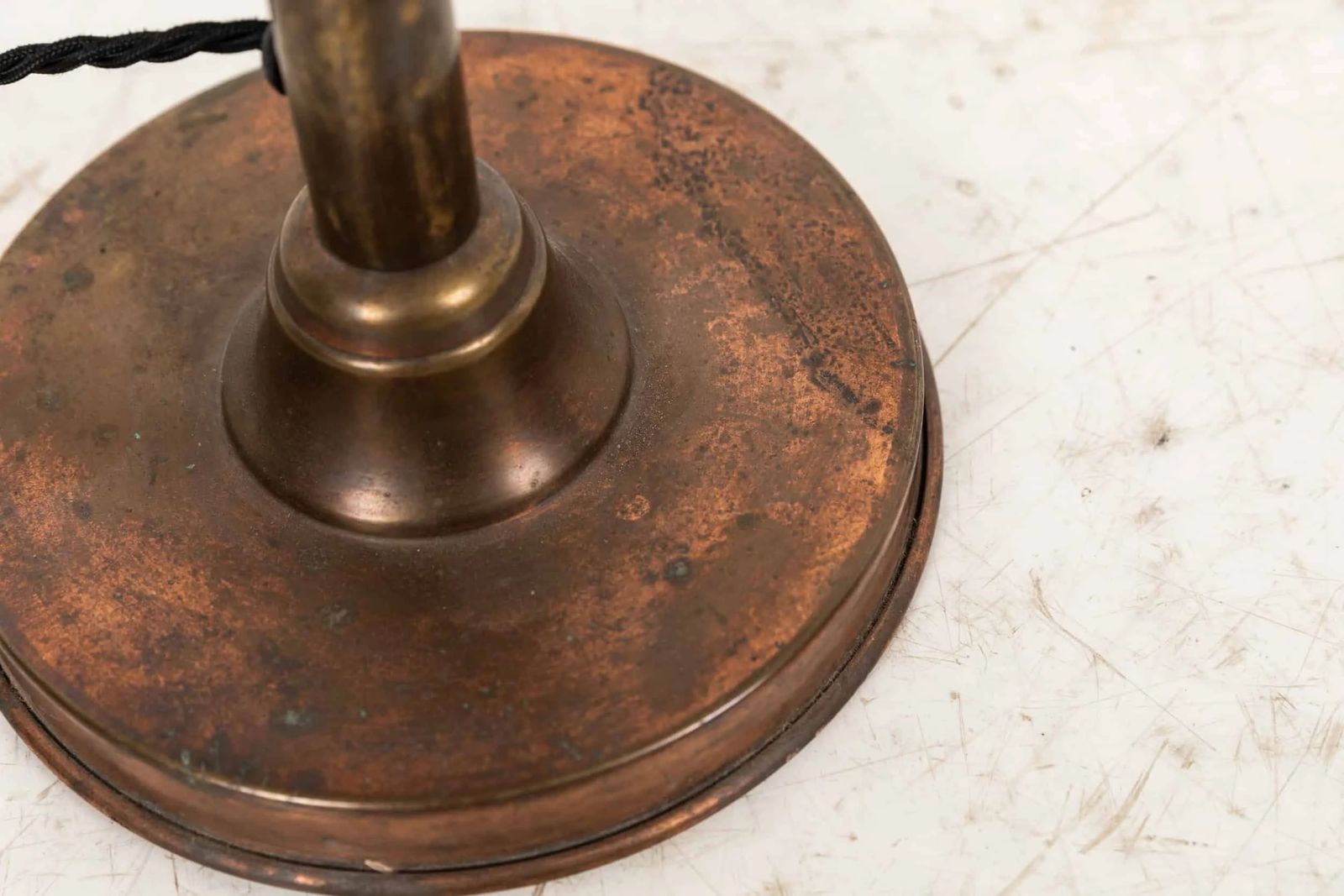 Early 20th Century Double Headed Copper Bankers Lamp photo buy