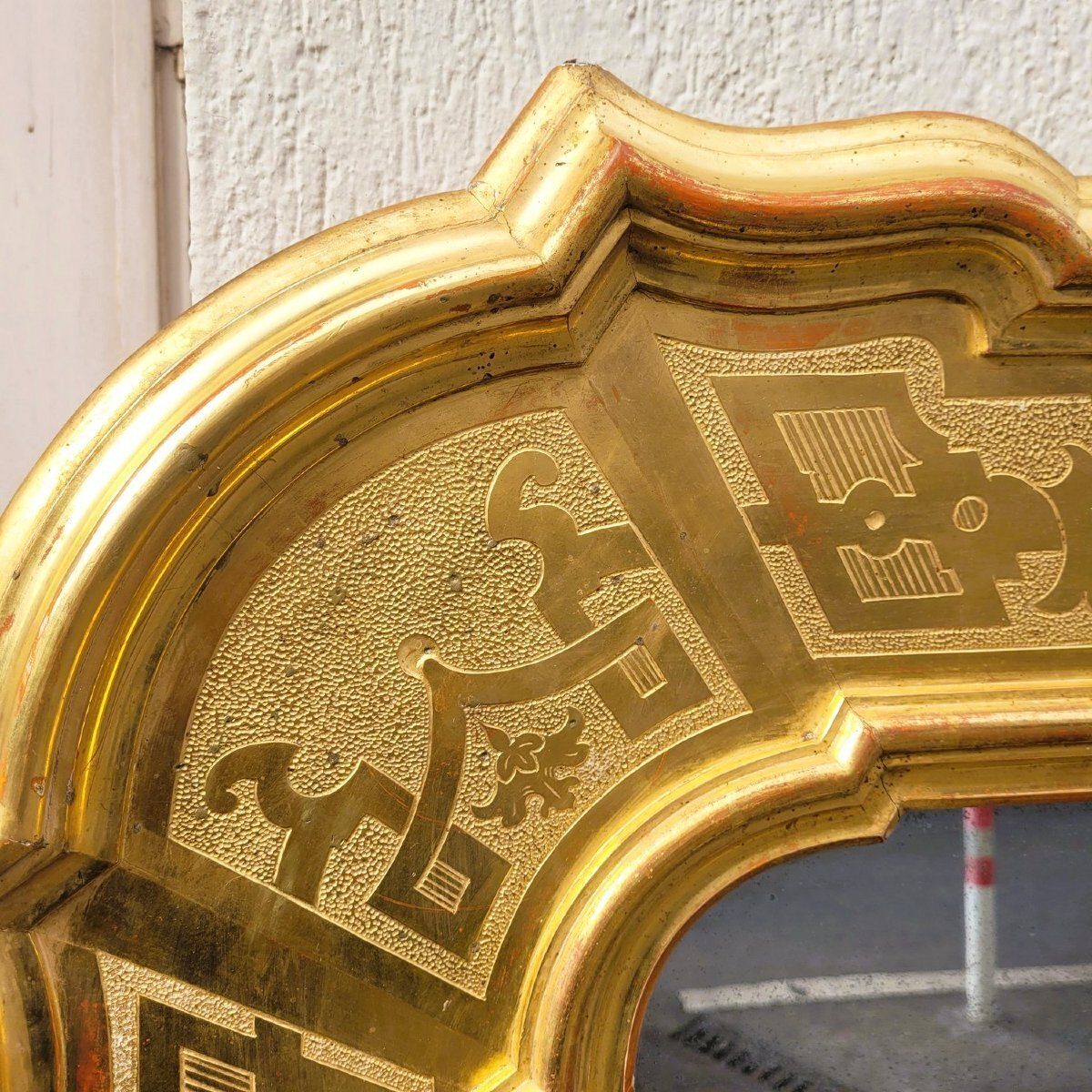 Large Mirror, 163cm High, In Gilded Wood, Italy, Mid 19th Century photo Home Decor