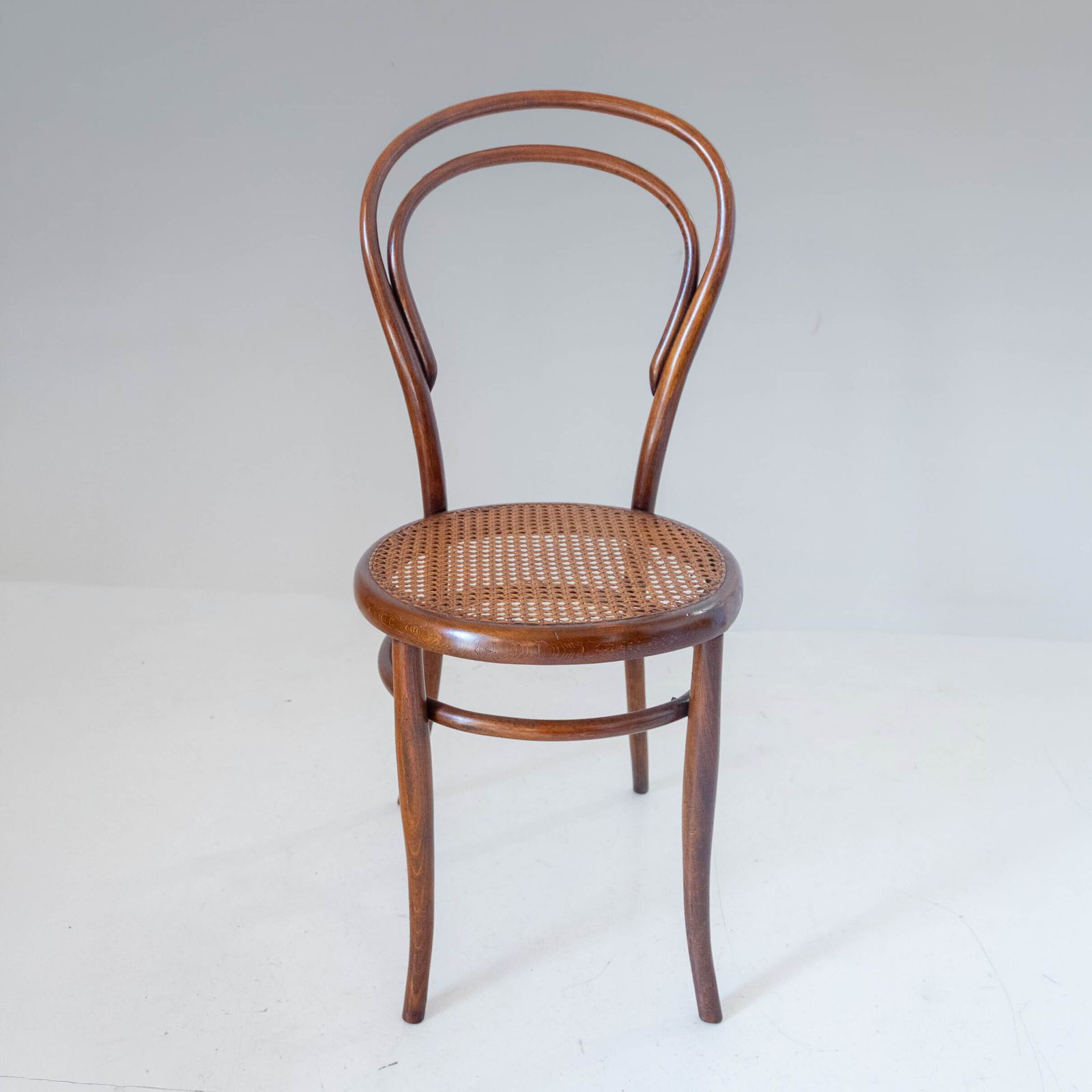 1900s Set Of Four Bentwood And Cane Dining Chairs By Josef Hoffmann, Labeled photo vintage