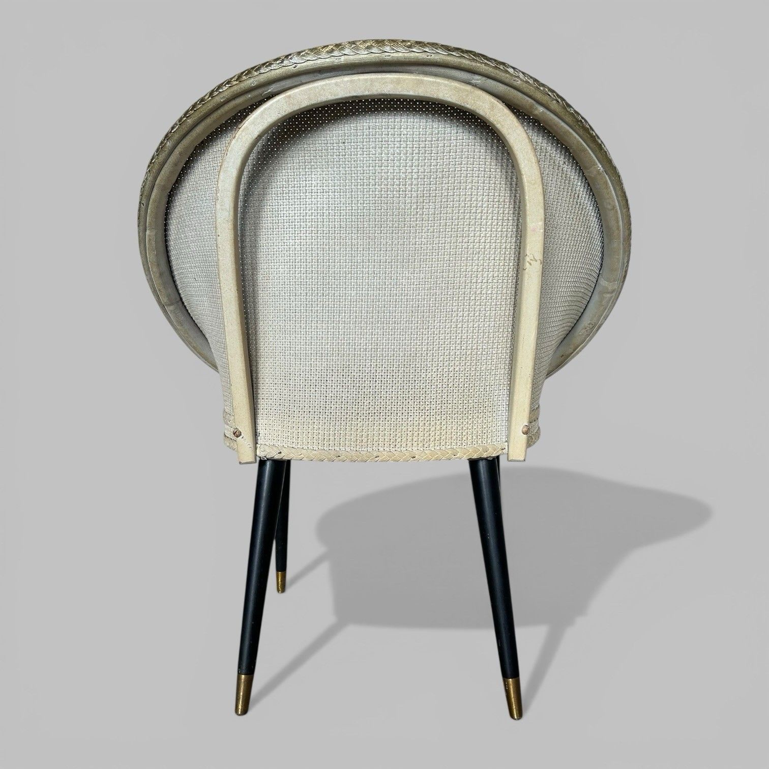 Mid Century Lloyd Loom Style Occasional Chair Sputnik Form Bedroom Chair photo vinterior