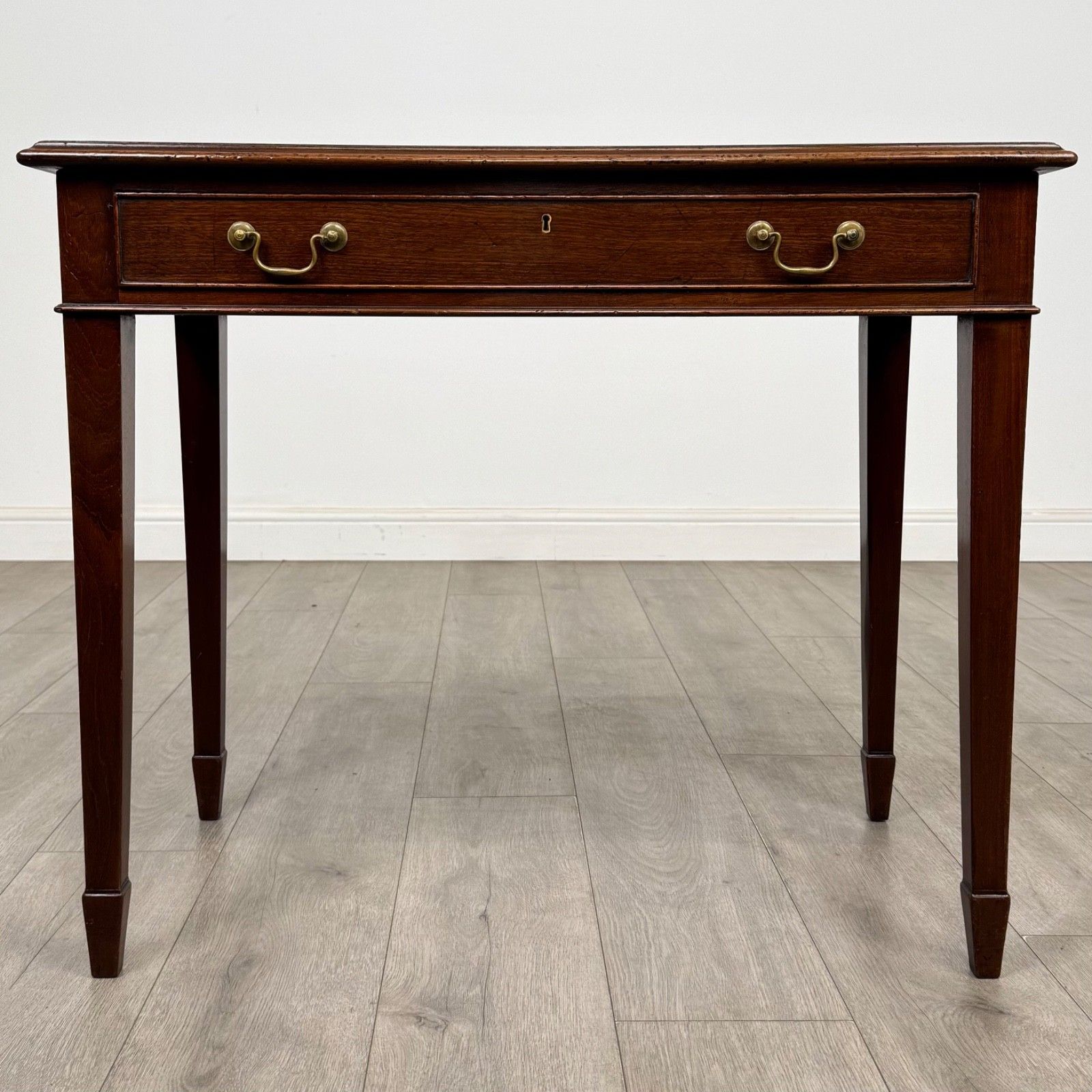 Antique 19th Century Georgian Style Writing Table In Mahogany ( Af 5367 )