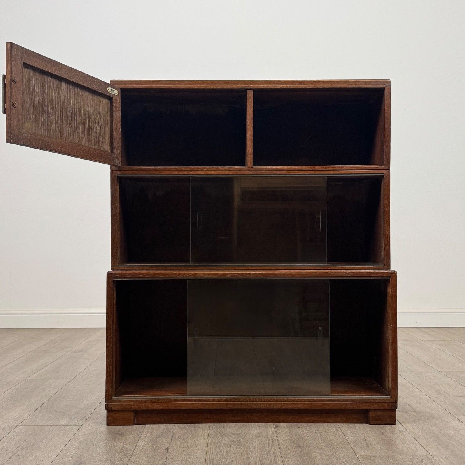 Antique 20th Century Glazed Oak Cabinet By Minty Ltd ( Af 5363 ) photo for sale
