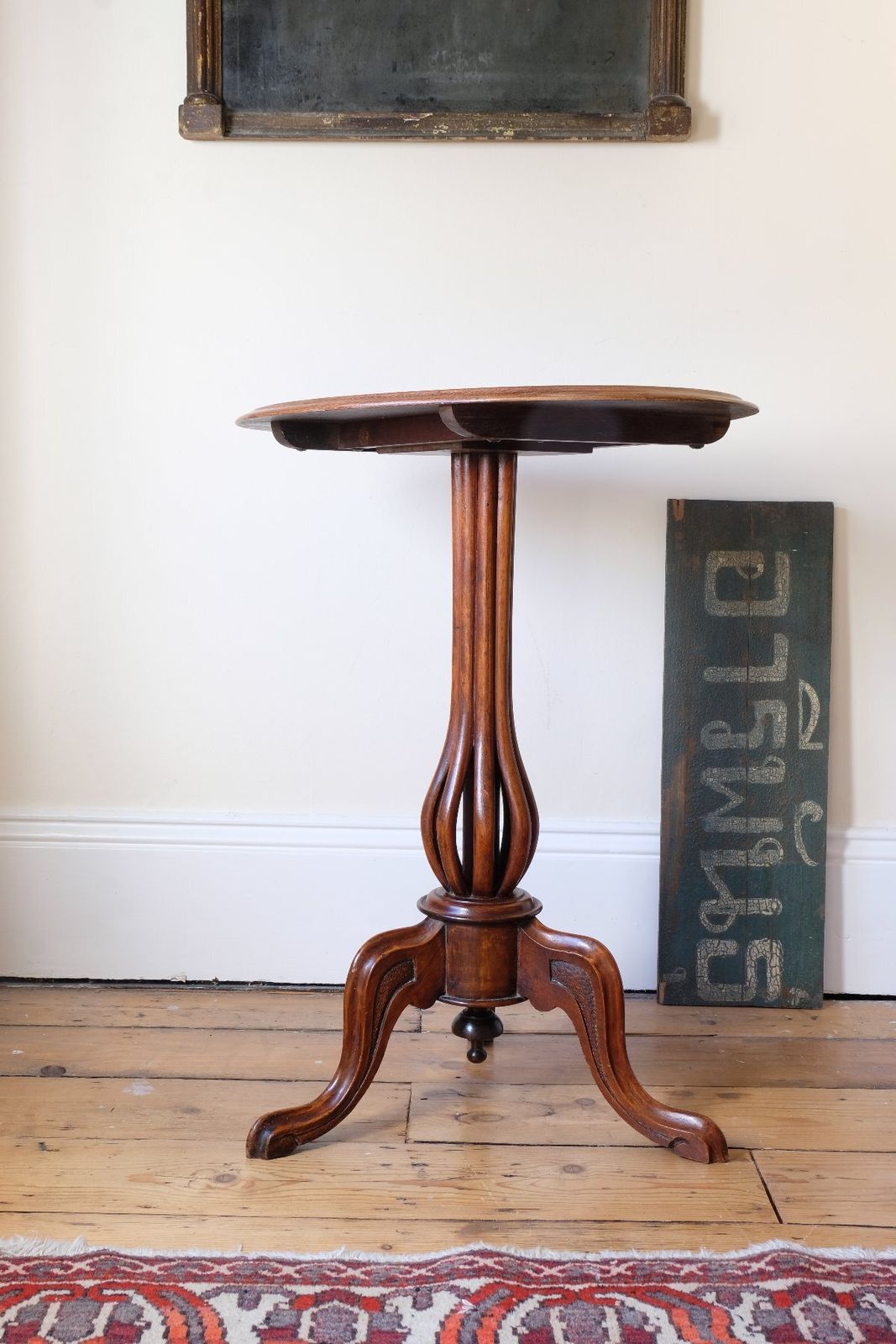 photo furniture Late Victorian Mahogany Oval Tilt Top Tripod Table