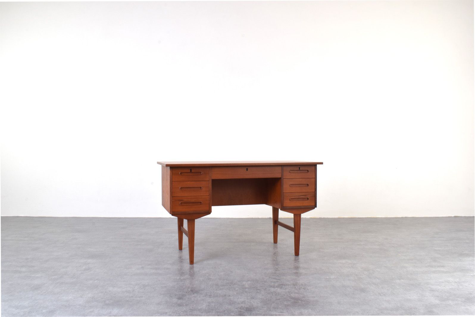 Mid Century Danish Teak Executive Desk, 1960s. photo furniture