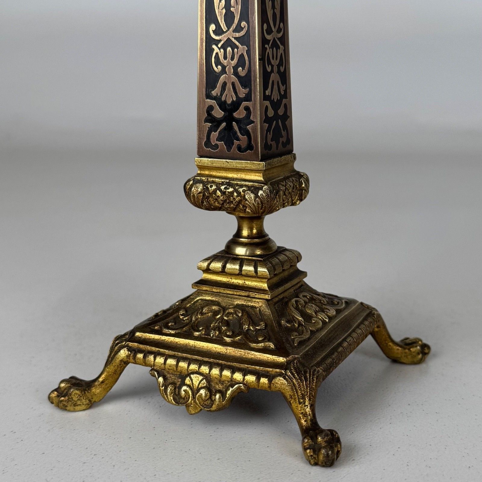 Antique 19th Century French Pair Of Brass Candelabra ( Af 5345 ) photo 495.0