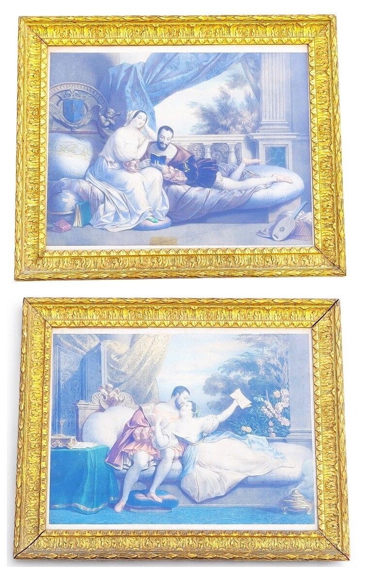 The Loves Of Francis I, Colored Engravings, 19th Century